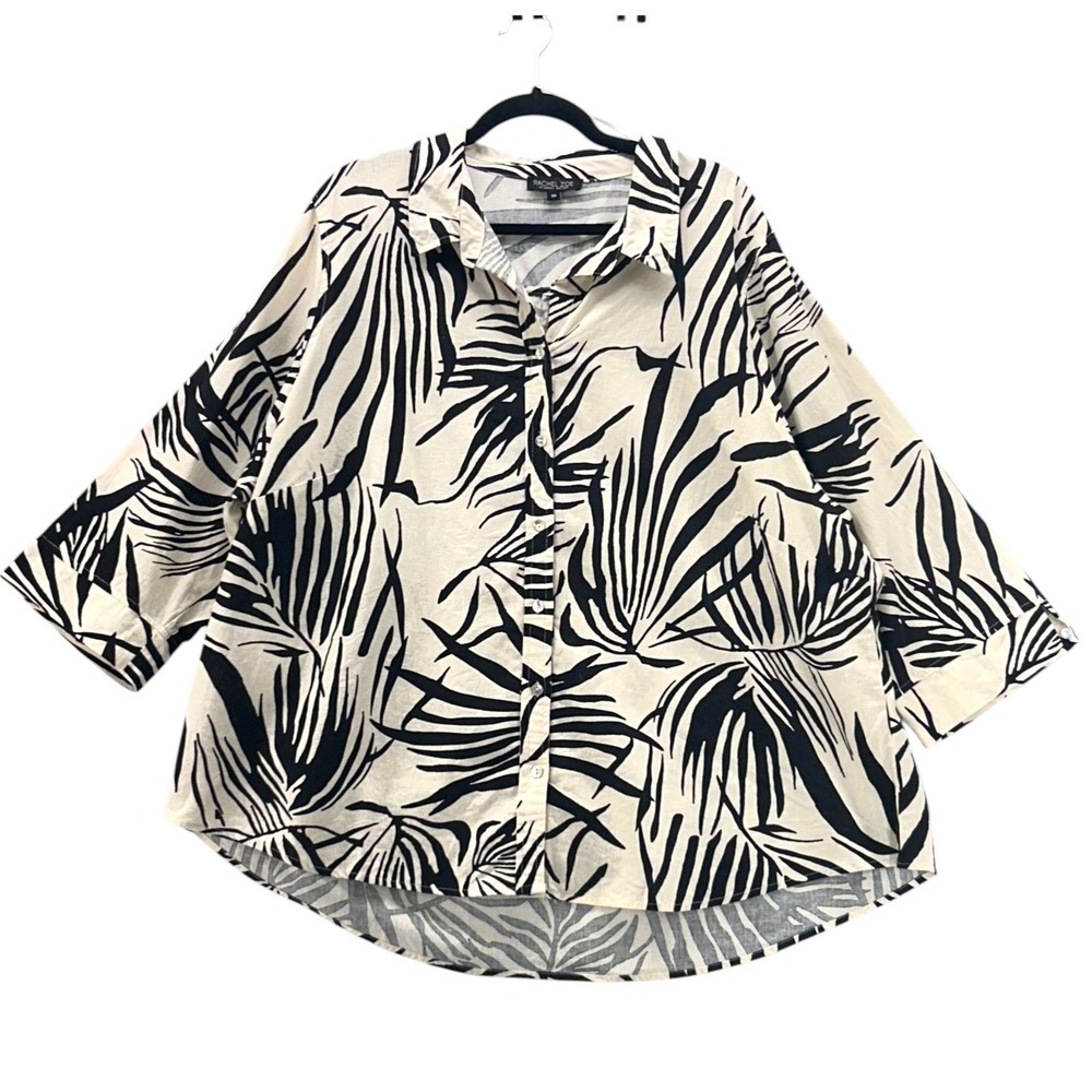 Rachel Zoe Linen‎ Button Up Shirt 3X